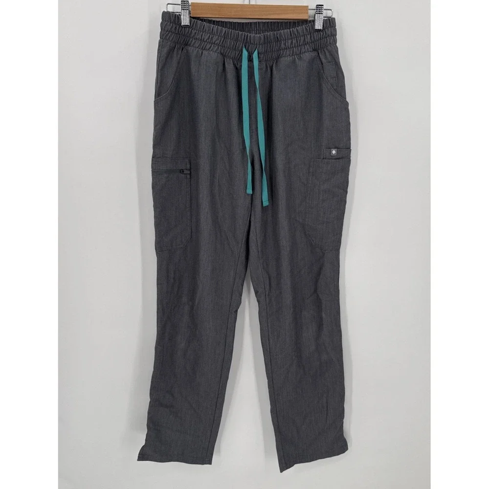 Figs Technical Collection Gray Womens Cargo Scrubs Pants Size Medium Nursing